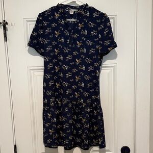 Elegant Navy Floral Mini Dress